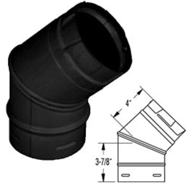 DuraVent 3PVL-24B Black Pellet Vent Pipe - 3 x 24