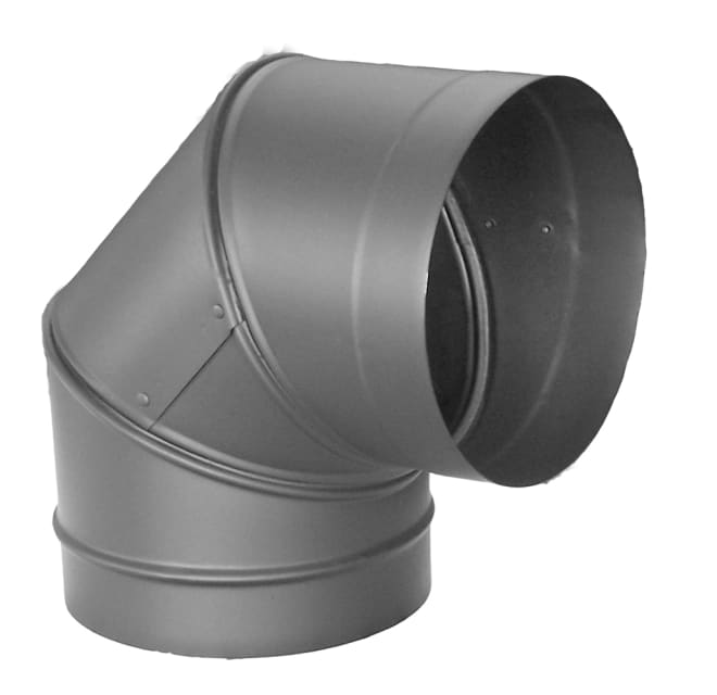 DuraVent 6Dvl-E90 DVL 6 Double Wall Black Elbow - 90 Degree