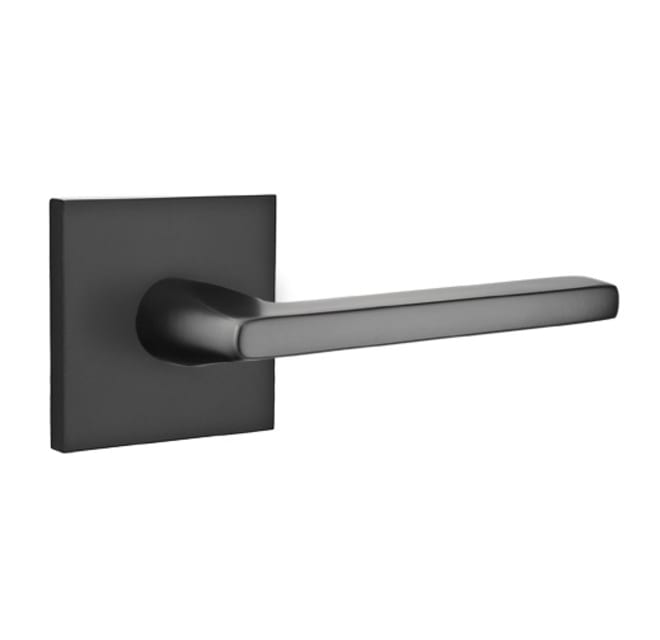 Black and Satin Brass Textured Lever 