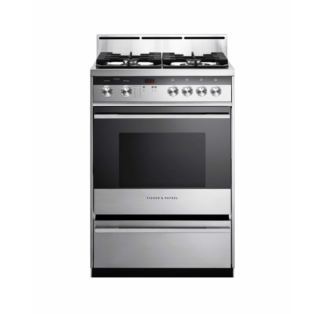 Fisher Paykel OR24SDMBGX2 24 Stainless Steel Gas Sealed Burner Range Convection 