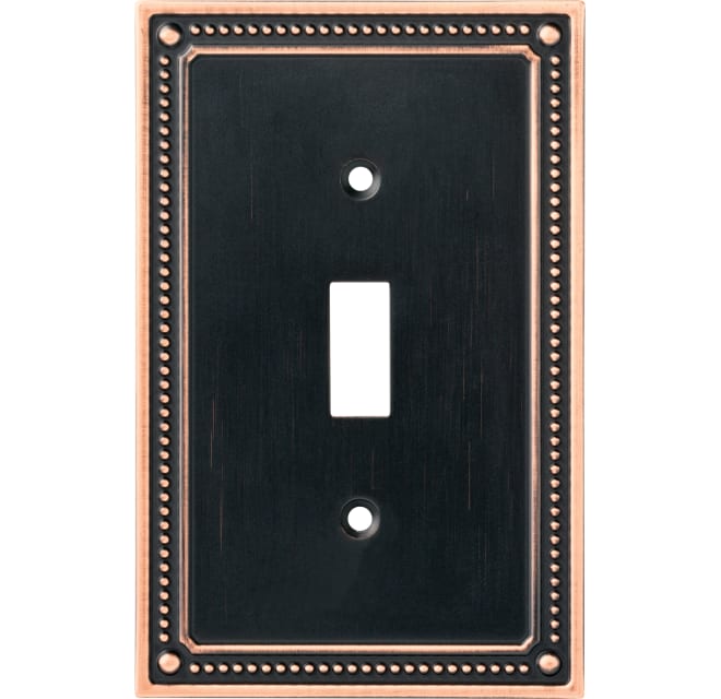 Franklin Brass W35080-CPS-C Classic Lace Quad Switch Wall Plate/Switch Plate/Cover Sponged Copper 