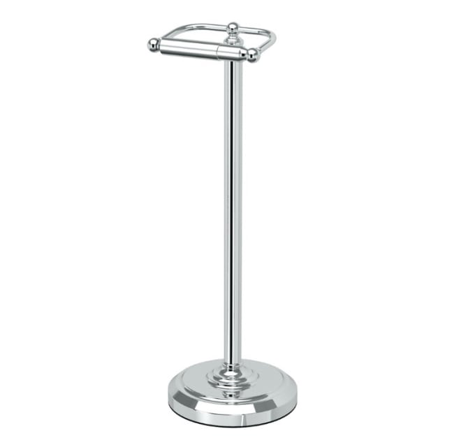 Stockton Metal Toilet Paper Holder Stand with Weighted Base