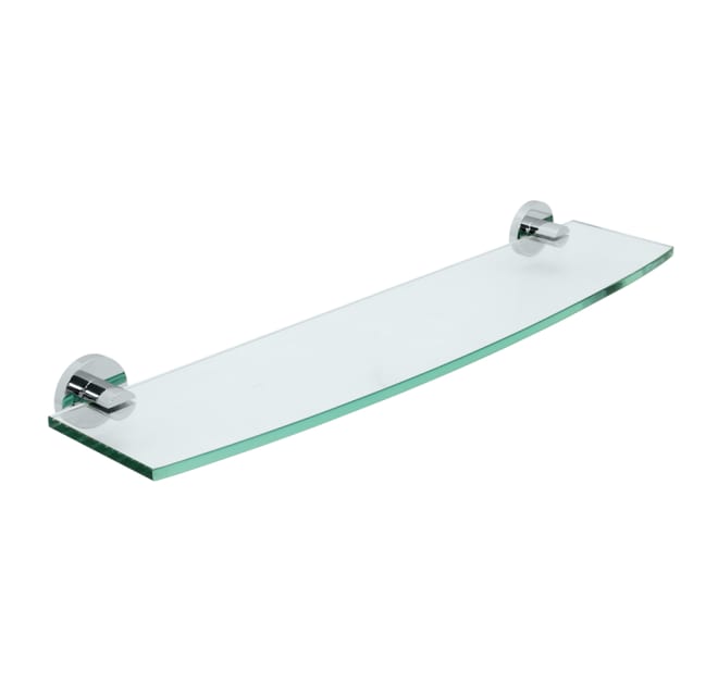 Gatco 4686 Channel 20 Inch Tempered Curved Glass Shelf