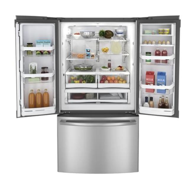 Ge Profile Pye22k 36 Wide 22.2 Cu. Ft. Counter Depth French Door  Refrigerator - Stainless 