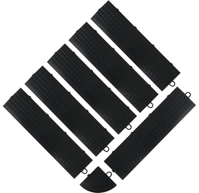 Gladiator Gafa06mepb Pack Of 6 Black, Gladiator Floor Tiles