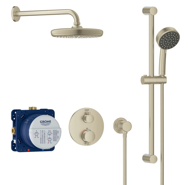 Anger trompet mærke Grohe 34745EN0 Grohtherm Thermostatic Shower System with | Build.com