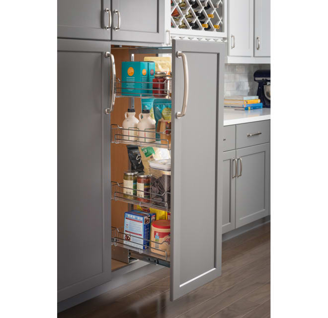 Cabinet door pull out pantry sales