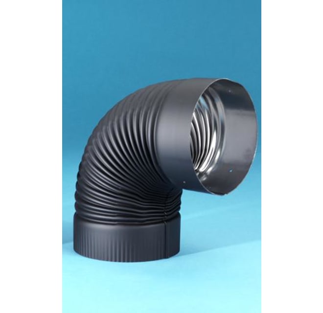 6 HeatFab 38 to 70 Adjustable Black Stovepipe - 2606B