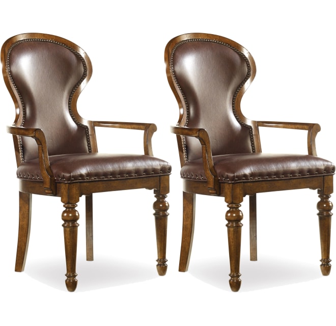 Furniture 5323 75500 X2 40 Inch, Tall Leather Dining Chairs