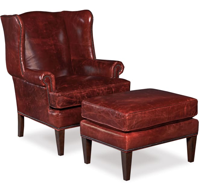 Furniture Cc408 069 Blakely 31, Leather Club Chair And Ottoman