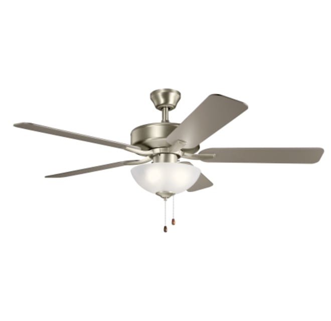 5 Blade Indoor Ceiling Fan, Kichler Ceiling Fan Light Kit