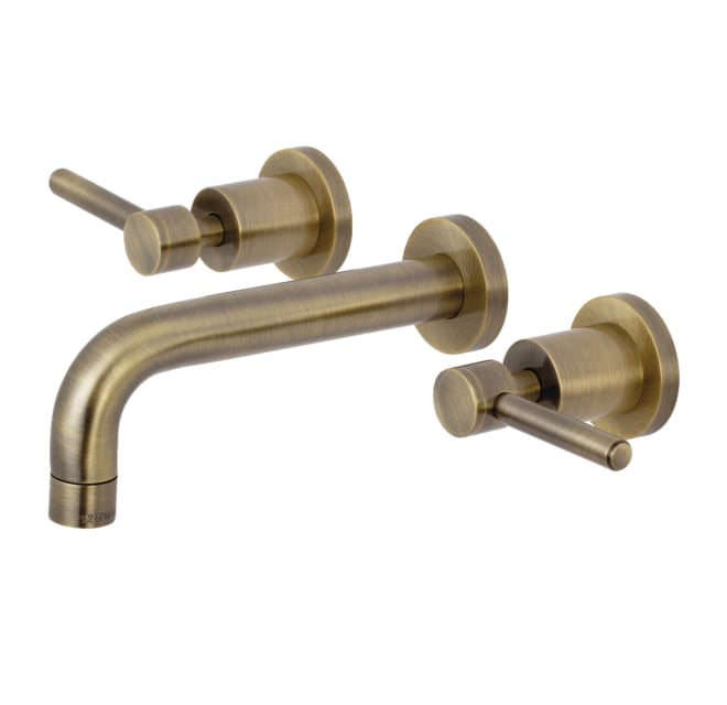 Kingston Brass Ks8123dl Concord 1 2 Gpm Wall Build Com - Brass Wall Mount Faucet In Bathroom