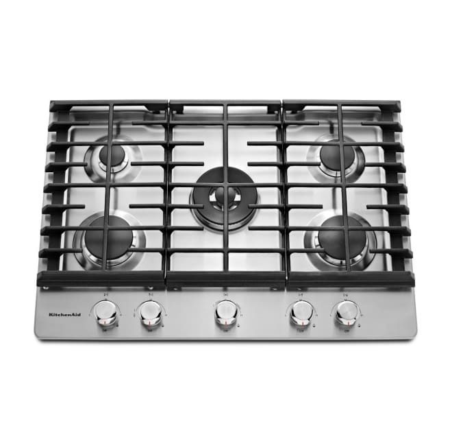 KitchenAid KCGS550ESS 30 Inch Wide Gas Cooktop with 17K | Build.com