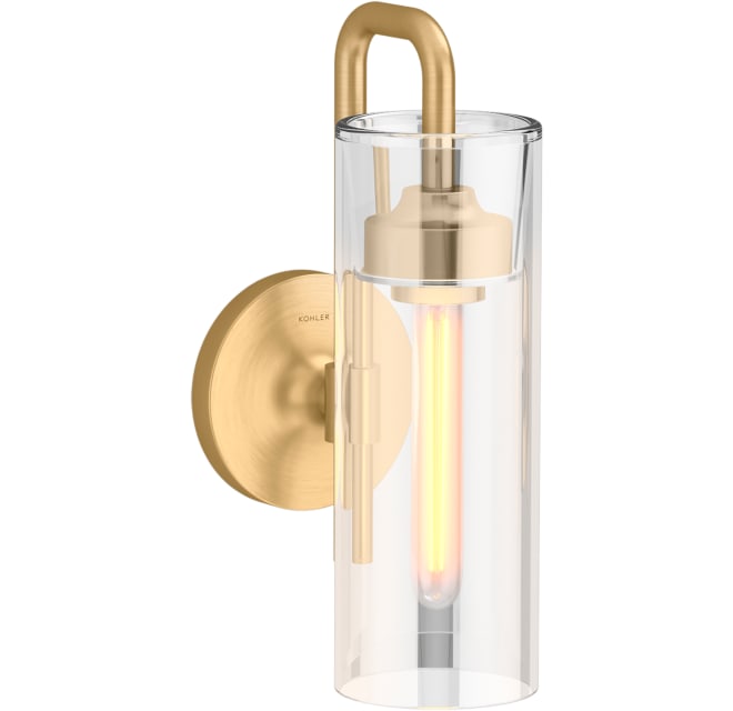 Brushed gold bathroom sconces sale