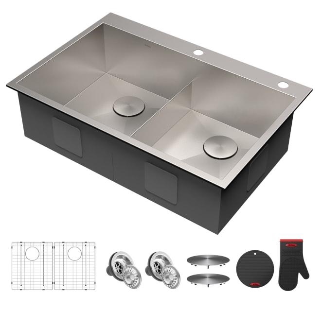 Kraus Kp1td33s 2 Pax 33 Drop In Double Basin Build Com