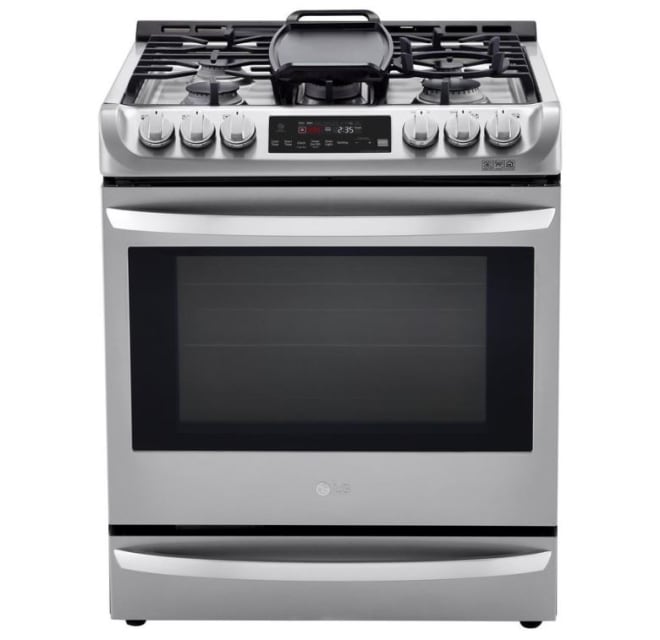 slide in electric range with griddle