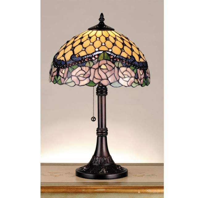 Meyda 82304 Vintage Stained, Bronze Stained Glass Table Lamps Uk