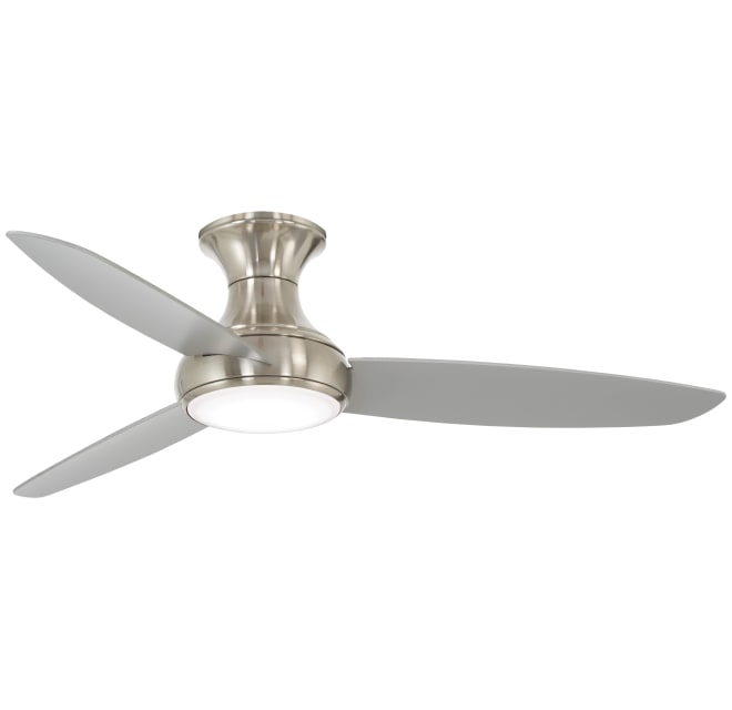 Minkaaire F467l Bnw Concept Iii 54 3, Flush Mount Outdoor Ceiling Fan With Remote