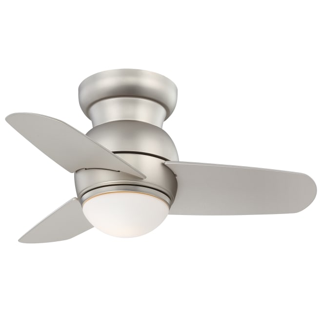 Minkaaire F510l Bs Spacesaver 26 3, Small Flush Mount Ceiling Fan With Light