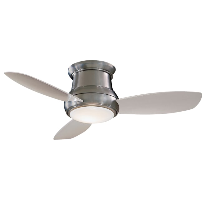 Minkaaire F518l Bn Concept Ii 44 3, Brushed Nickel Flush Mount Ceiling Fan