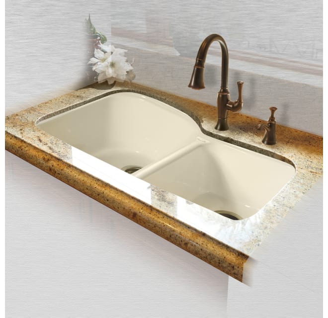 Cast iron kitchen sink undermount
