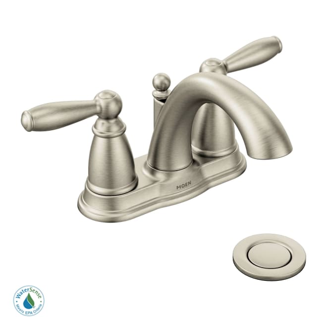 Moen 6610bn Brantford Double Handle Centerset Build Com - How To Remove Moen 3 Piece Bathroom Faucet