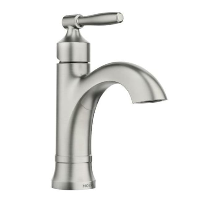 Moen® Lindor Single Handle High Arc Single Hole Bathroom Sink Faucet  WaterSense® Certified, Brushed Nickel