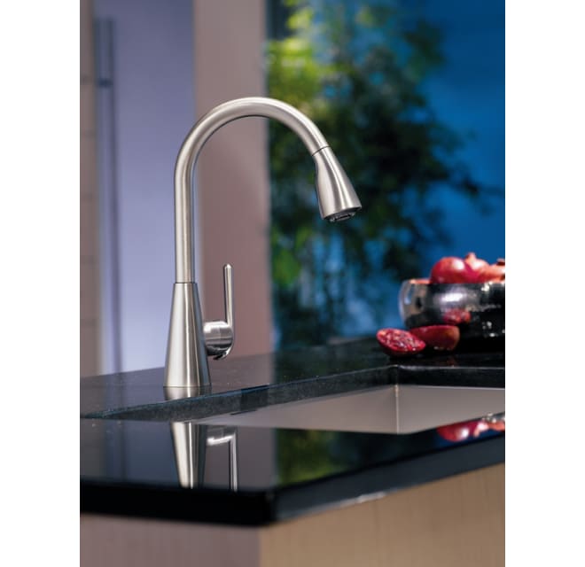 Moen S71708BL Pullout Spray High-Arc Kitchen Faucet with