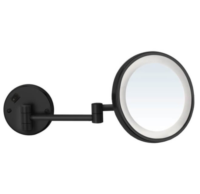 Nameeks Ar7703 Blk 5x Glimmer 8 W X H, Lighted Magnifying Makeup Mirror Wall Mount