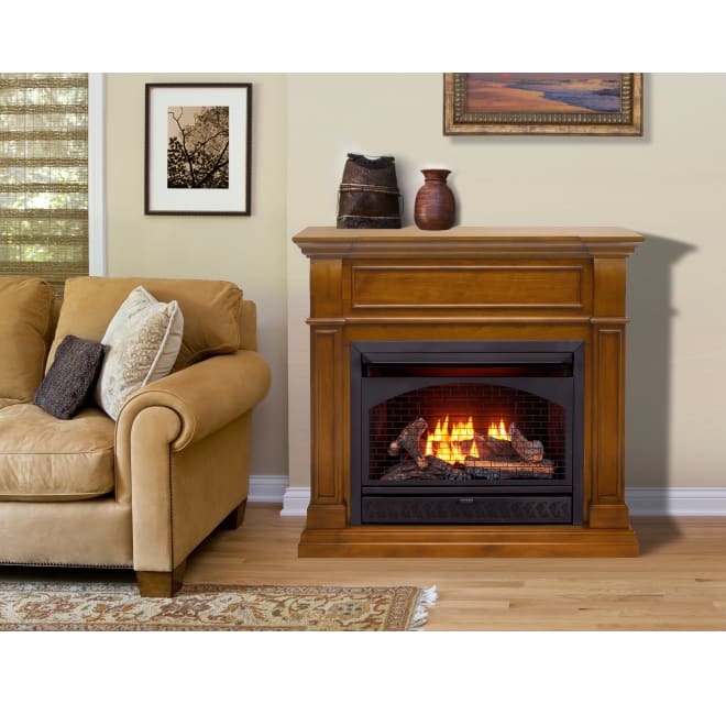 ProCom FBNSD28T-J-AS 26,000 BTU Vent Free Dual Fuel Mantel | Build.com