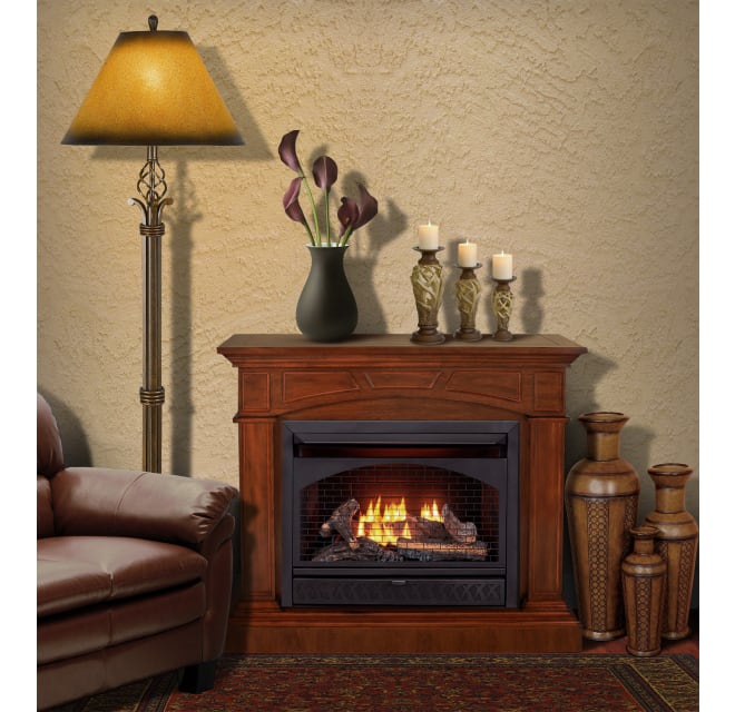 ProCom FBNSD28T-MHC 26,000 BTU Vent Free Dual Fuel Mantel | Build.com