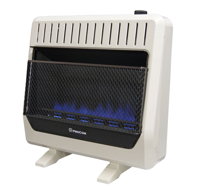 ProCom MG30TBF-BB 30,000 BTU Dual Fuel Blue Flame Heater | Build.com