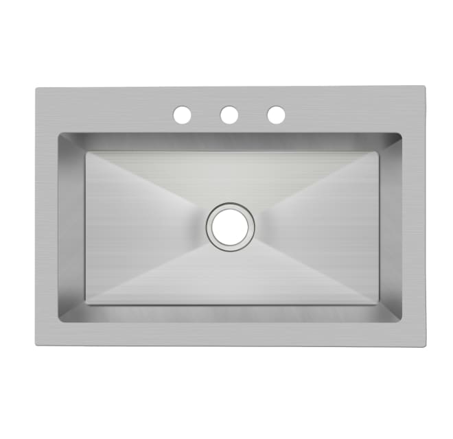 GETPRO Drop in Kitchen Sink 33 X 20 Topmount & Undermount Kitchen