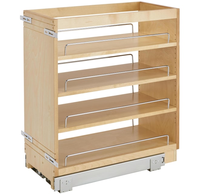 Cabinet Organizers - Rev-A-Shelf Wooden Door Storage Trays in 8, 11'', 14  and 20 Widths