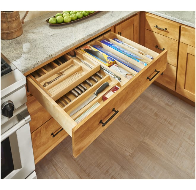 Rev-A-Shelf 33 in Wood Spice Drawer Insert 4SDI-36-1