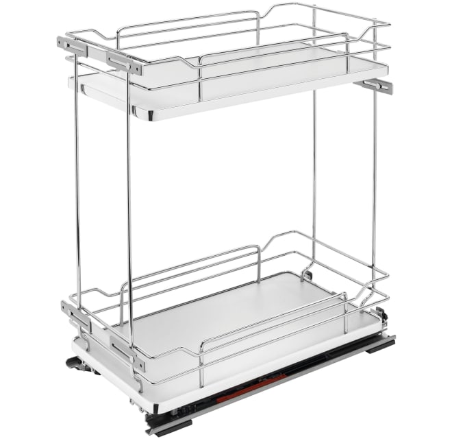 Rev-A-Shelf - Steel 2-Tier Pull Out Solid Bottom Organizer for