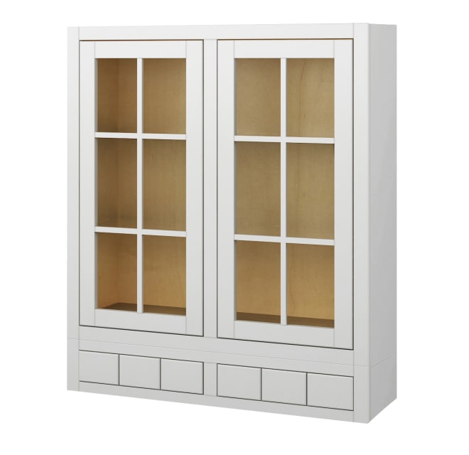 Sagehill Designs Vdw3642gd6 Veranda 36, Wood Wall Shelves With Glass Doors