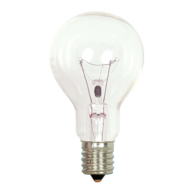 Satco 40W Clear Intermediate A15 Incandescent Ceiling Fan Light Bulb 2-Pack 