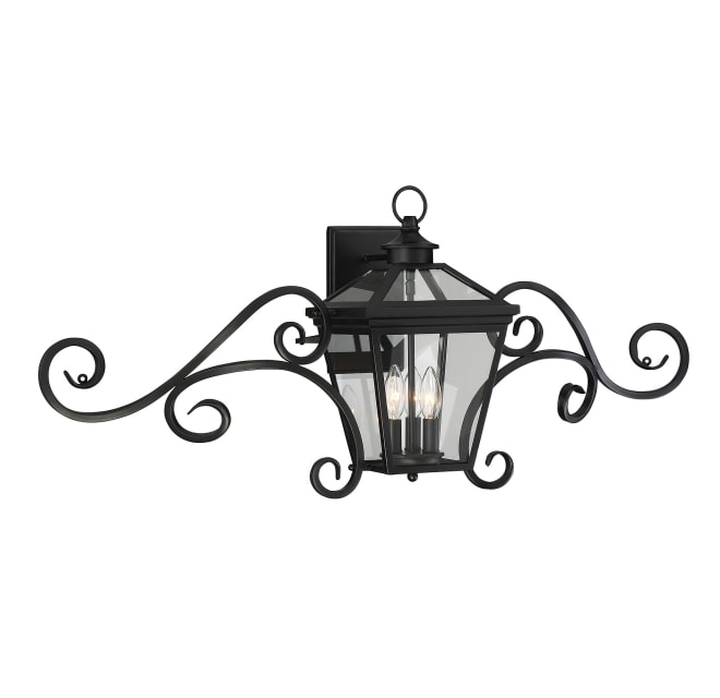 Savoy House-5-147-BK-Ellijay - 3 Light Outdoor Post Lantern Black