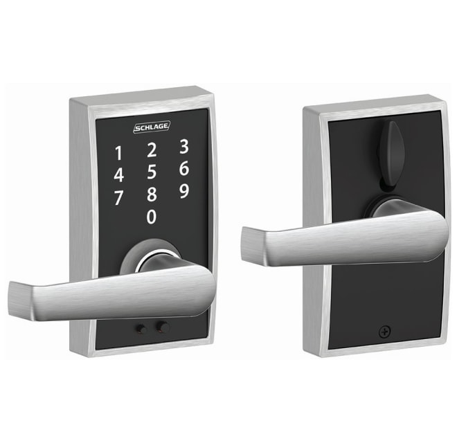 Schlage Fe595-ply-626-ela Satin Chrome Plymouth Elan Keypad Entry with Flex Lock