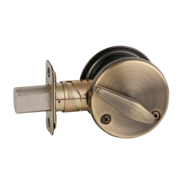 Schlage B560P 605 Grade 2 Deadbolt Lock Bright Brass Single Cylinder Function 