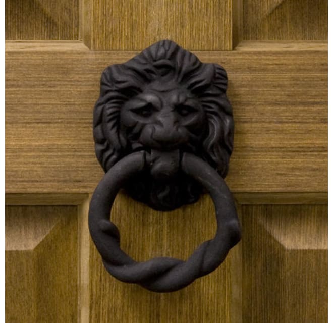 Small Iron Lion Door Knocker