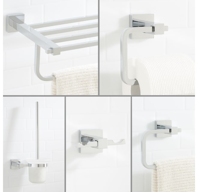 Signature Hardware 916728 Albury 17 Glass Bathroom Shelf