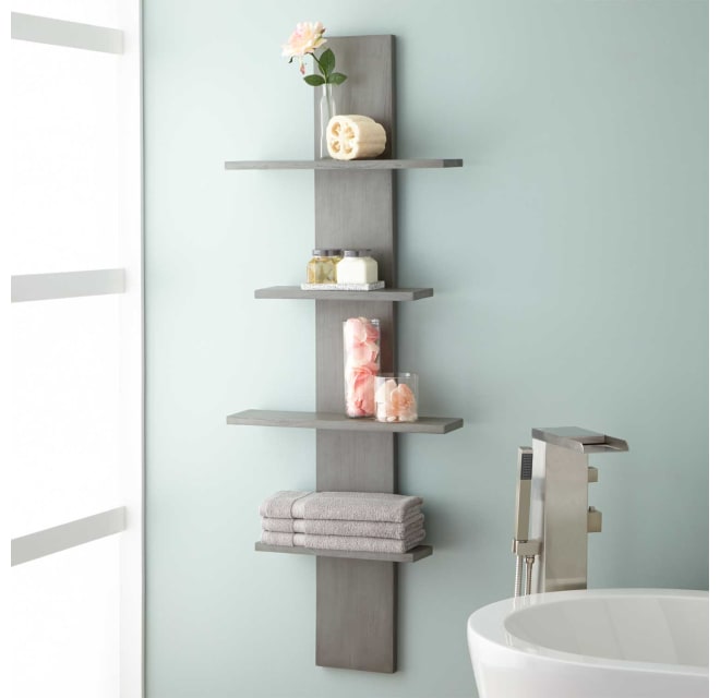 Gray Bathroom Corner Shelf Bathroom Shelf Wall Shelves Shelf