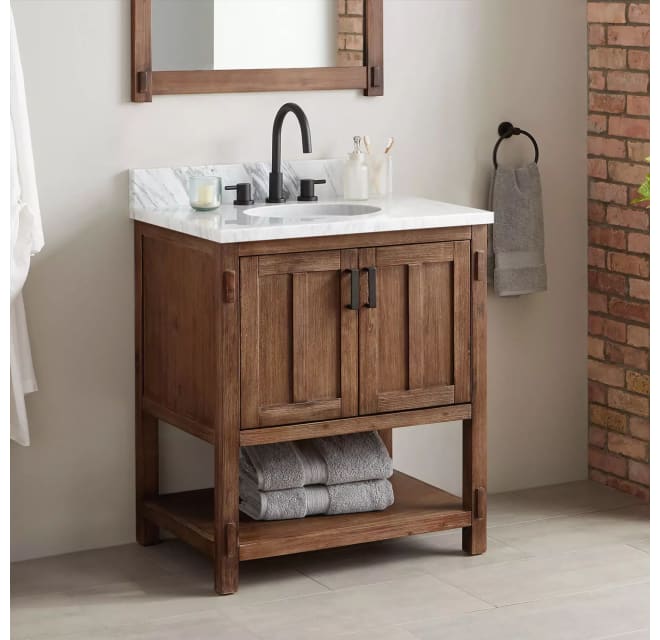 Signature Hardware 438510 Morris 30, 30 Bathroom Vanity With Top And Sink