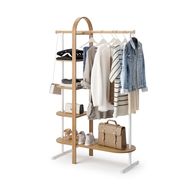 Closet rack wood cheap