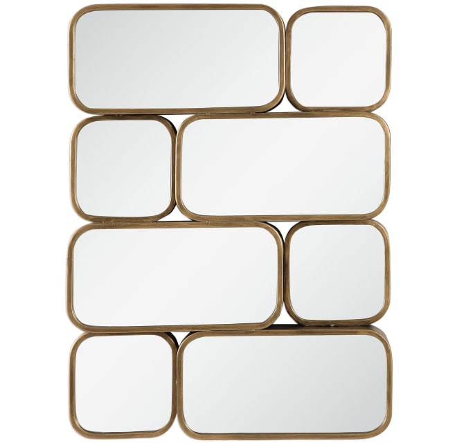 Uttermost 09437 Canute 32 X 24 Modern, Gold Decorative Mirror Canada