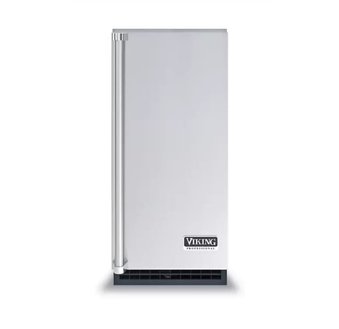Viking FGNI515 15 Inch Panel Ready Ice Maker with 26 lbs. Storage Capacity,  80 lbs. Daily Production, Nugget Ice, Water Quality Sensor, LED Control  Panel and Outdoor Approved: Gravity Drain