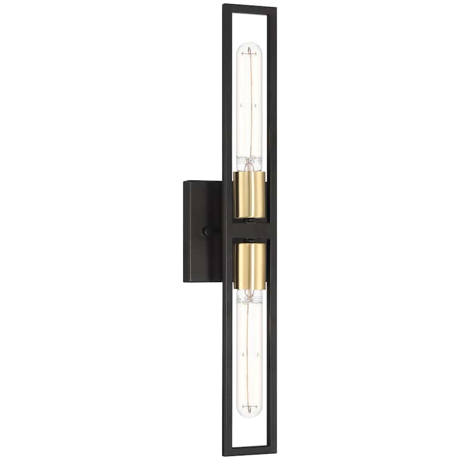 Access Lighting Tyne 18" Tall LED Wall Sconce Black / Antique Brushed Brass