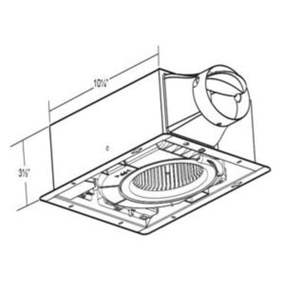 Slim 50-110 CFM Wall or Ceiling Bathroom Exhaust Fan with 3-Speed Adjustable Settings, LED Light, ENERGY STAR Slim 50-110 CFM Wall or Ceiling Bathroom Exhaust Fan with 3-Speed Adjustable Settings, LED Light, ENERGY STAR